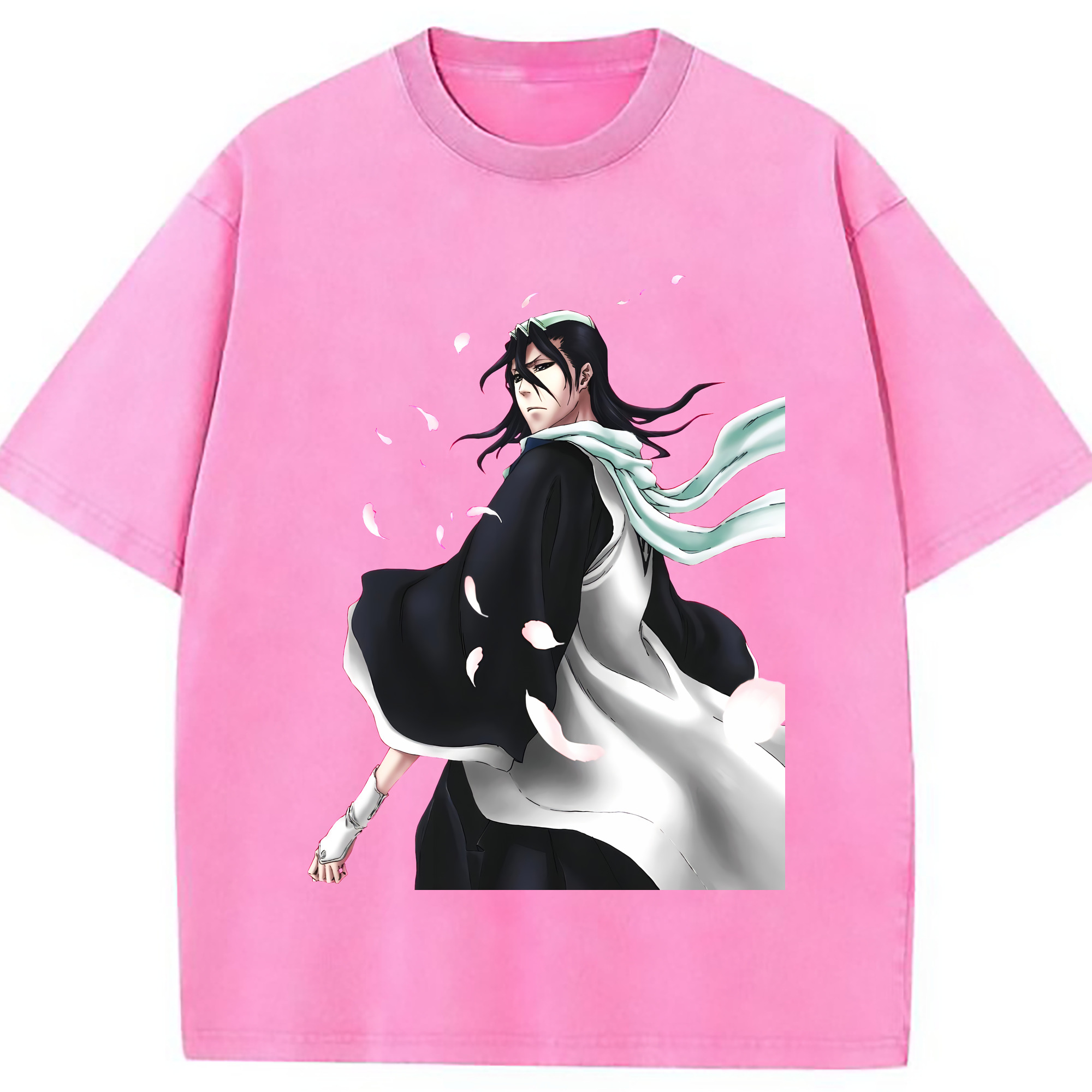 （画像用） ブリーチ くちき びゃくや BLEACH Kuchiki Byakuya 綿100% ヴィンテージ風 半袖Tシャツ（フロントプリント）